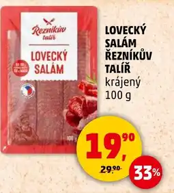 Penny Market Lovecký salám řezníkův talíř krájený nabídka