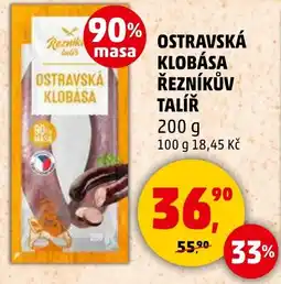 Penny Market Ostravská klobása řezníkův talíř nabídka