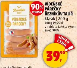 Penny Market Vídeňské párečky řezníkův talíř nabídka