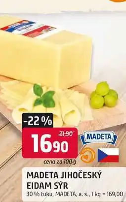 Trefa MADETA JIHOČESKÝ EIDAM SÝR 30% tuku 100g nabídka