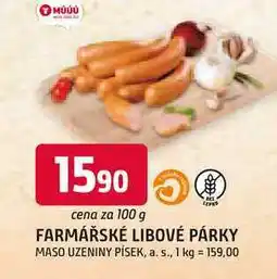 Trefa FARMÁŘSKÉ LIBOVÉ PÁRKY 100 g nabídka
