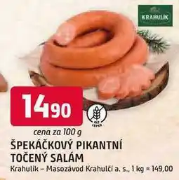 Trefa ŠPEKÁČKOVÝ PIKANTNÍ TOČENÝ SALÁM 100 g nabídka