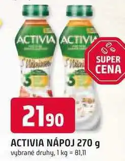 Trefa ACTIVIA NÁPOJ 270 g vybrané druhy nabídka