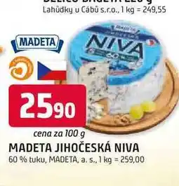 Trefa MADETA JIHOČESKÁ NIVA 60% tuku, 100 g nabídka