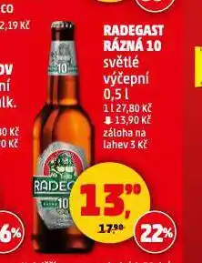 Penny Market Pivo radegast nabídka