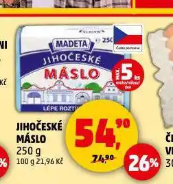 Penny Market Jihočeské máslo nabídka
