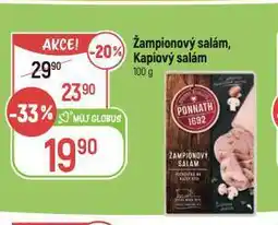 Globus Kapiový salám nabídka
