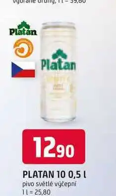Trefa Platan 10 světlé výčepní pivo 0,5 l 0.5l plech nabídka