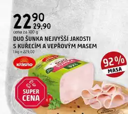 Terno Duo šunka nejvyšší jakosti s kuřecím a vepřovým masem 100g nabídka