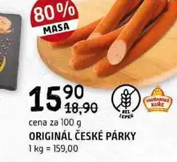 Terno Original české párky 100g nabídka