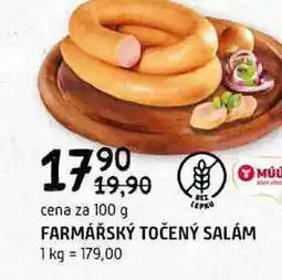 Terno Farmářský točený salám 1kg nabídka