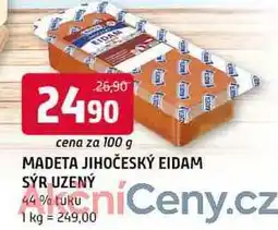 Terno Madeta Jihočeský eidam 44% plátky uzený 100g, vybrané druhy nabídka