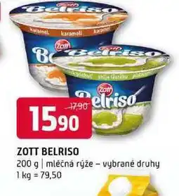 Terno Zott Belriso mléčná rýže různé příchutě 200g nabídka