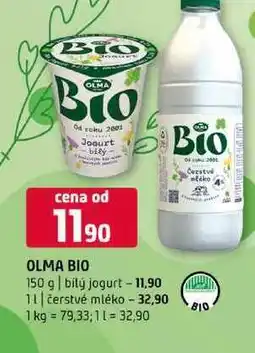 Terno OLMA BIO 150 g bílý jogurt čerstvé mléko 1l nabídka