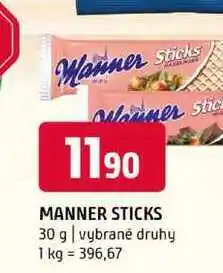 Terno MANNER STICKS 30 g vybrané druhy nabídka