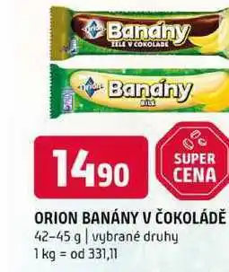 Terno ORION BANÁNY V ČOKOLÁDĚ 42-45 g vybrané druhy nabídka