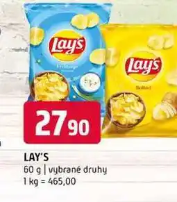 Terno Lay's chips 60g, vybrané druhy nabídka