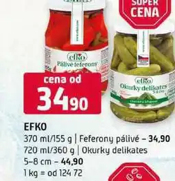 Terno EFKO Okurky delikates 370 ml/155 g nabídka