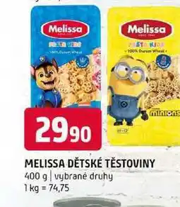 Terno MELISSA DĚTSKÉ TĚSTOVINY 400 g vybrané druhy nabídka
