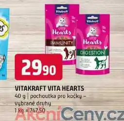 Terno Vitakraft VITA HEARTS 40 g pochoutka pro kočky vybrané druhy nabídka