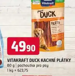 Terno VITAKRAFT DUCK KACHNÍ PLÁTKY 80 g pochoutka pro psy nabídka