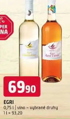 Terno EGRI 0,75l vino vybrané druhy nabídka
