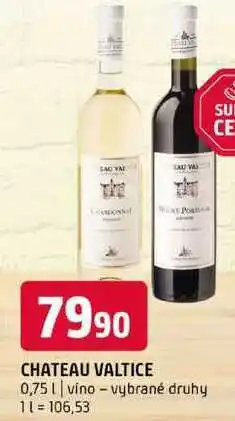 Terno CHATEAU VALTICE 0,75l vino vybrané druhy nabídka