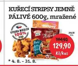 RABBIT řeznictví KUŘECÍ STRIPSY JEMNĚ PÁLIVÉ 600g nabídka