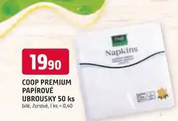 Trefa COOP PREMIUM PAPÍROVÉ UBROUSKY 50 ks bílé, 2vrstvé nabídka
