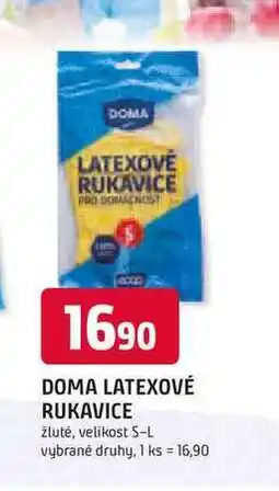 Trefa DOMA LATEXOVÉ RUKAVICE žluté, velikost S-L vybrané druhy nabídka