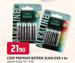 Trefa COOP PREMIUM BATERIE ALKALICKÁ 4 ks nabídka