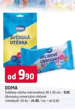 Trefa DOMA UKLIDOVÉ UBROUSKY Švédská utěrka mikrovlákno 30 x 30 cm nabídka
