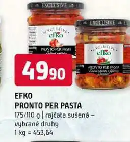Terno Efko pronto per pasta 175/110 g rajčata sušená vybrané druhy nabídka
