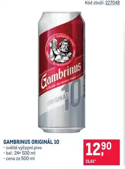 Makro GAMBRINUS Original 10 nabídka