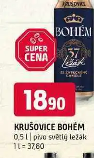 Terno KRUŠOVICE BOHÉM 0,5l pivo světlý ležák nabídka