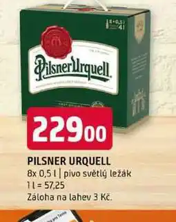 Terno Pilsner Urquell Pivo ležák světlý 8 x 0,5l nabídka