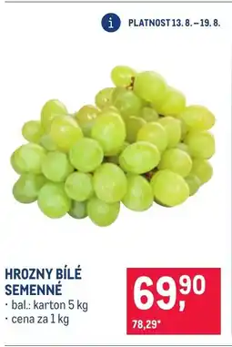Makro Hrozny bílé semenné nabídka