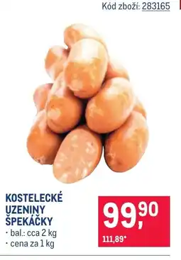 Makro Kostelecké uzeniny špekáčky nabídka