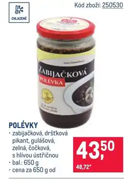 Makro Polévky nabídka