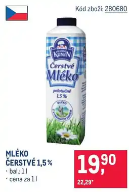 Makro Mléko čerstvé 1,5% nabídka