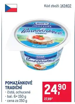 Makro MADETA Pomazánkové tradiční nabídka