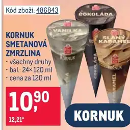 Makro Kornuk smetanová zmrzlina nabídka