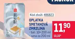 Makro Oplatka smetanová zmrzlina nabídka