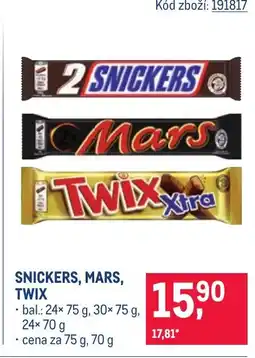 Makro SNICKERS, MARS, TWIX nabídka