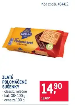 Makro Zlaté polomáčené sušenky nabídka