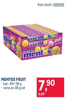 Makro Mentos fruit nabídka