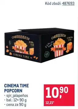Makro Cinema time popcorn nabídka