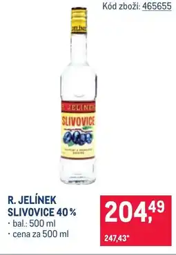 Makro R. jelínek slivovice 40% nabídka