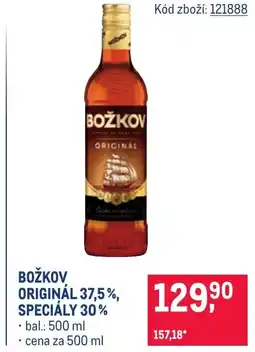 Makro Božkov original 37,5%, speciály 30% nabídka