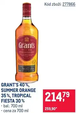 Makro Grant's 40%, summer orange 35%, tropical fiesta 30% nabídka